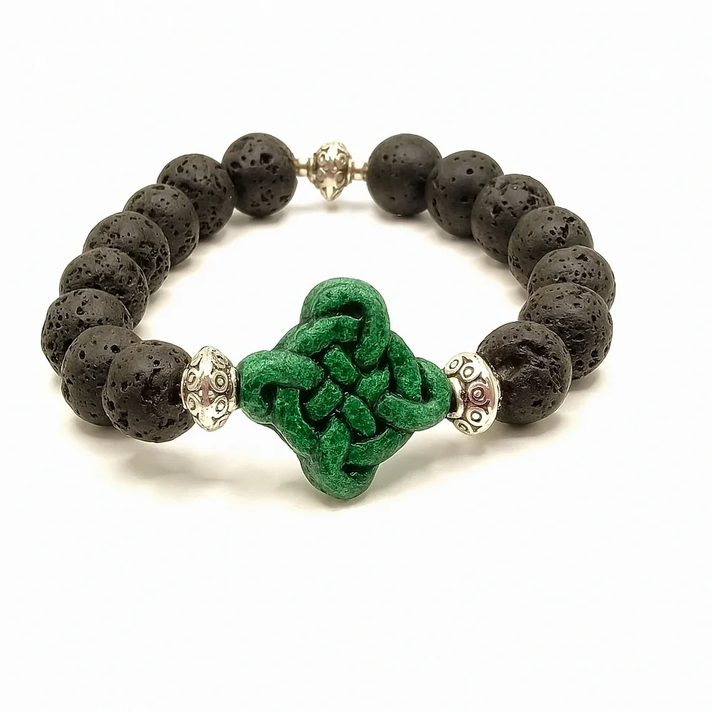Celtic Knot Lava Rock & Ceramic